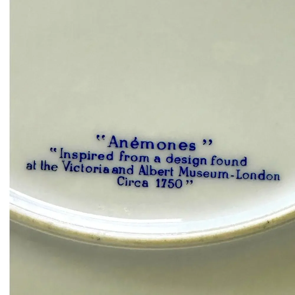 Raynaud Ceralene Limoges France 1973-1995 Retired 'Anemones' 10.75